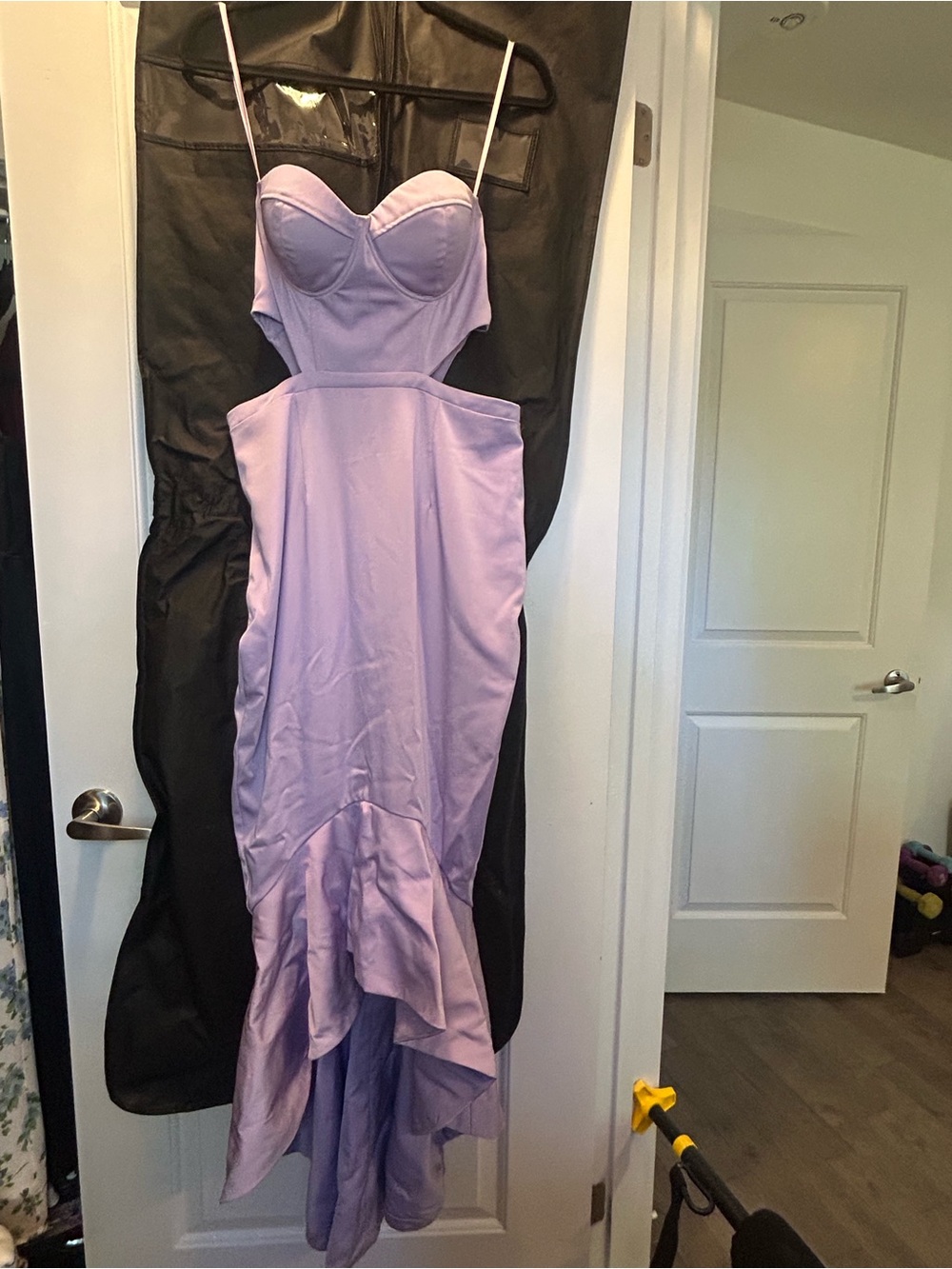 Elle Zeitoune Kandace Midi Dress in PURPLE